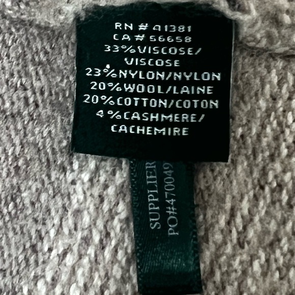 Lauren Ralph Lauren Cream Tan Brown Viscose Wool Cashmere Coatigan Cardigan S - Picture 5 of 6